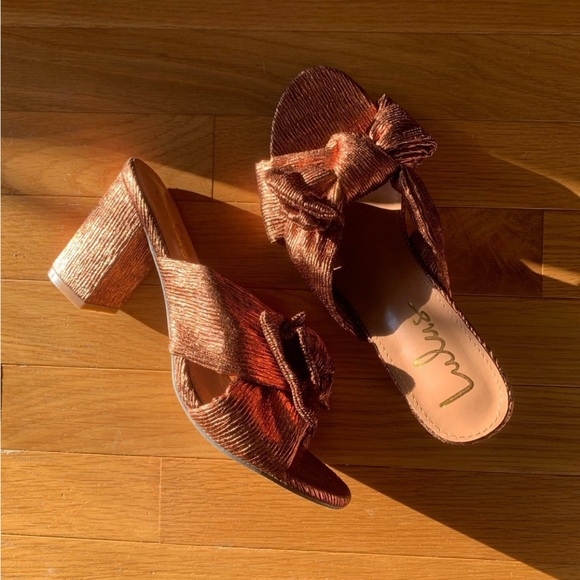 New! Lulus Bronze Bow Mules - Picture 4 of 5